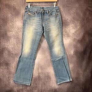 VTG Diesel Zink Boot Cut‎ Low Rise Denim Jeans Women Size 28 Italy Made